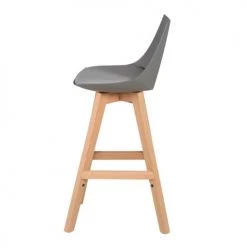 Zago Chaises Et Tabourets De Bar Chaise Snack Grise Et Pieds En Chêne Massif -Bancs Soldes chaise snack grise et pieds en chene massif 2