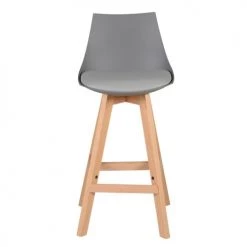 Zago Chaises Et Tabourets De Bar Chaise Snack Grise Et Pieds En Chêne Massif