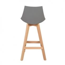 Zago Chaises Et Tabourets De Bar Chaise Snack Grise Et Pieds En Chêne Massif -Bancs Soldes chaise snack grise et pieds en chene massif 3