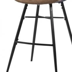 Moloo Chaises Et Tabourets De Bar Chaises De Bar Industrielle Microfibre Vintage Marron/métal Noir (x2) -Bancs Soldes chaises de bar industrielle microfibre vintage marron metal noir x2 5