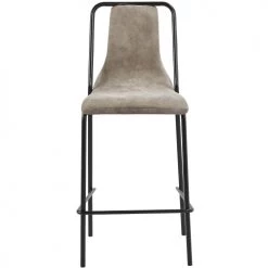 Moloo Chaises Et Tabourets De Bar Chaises De Bar Industrielle Vintage Marron Clair/métal Noir (x2) -Bancs Soldes chaises de bar industrielle vintage marron clair metal noir x2 10