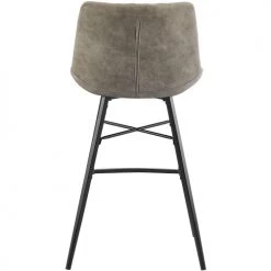 Moloo Chaises Et Tabourets De Bar Chaises De Bar Industrielle Vintage Marron Clair/métal Noir (x2) -Bancs Soldes chaises de bar industrielle vintage marron clair metal noir x2 2