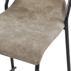 Moloo Chaises Et Tabourets De Bar Chaises De Bar Industrielle Vintage Marron Clair/métal Noir (x2) -Bancs Soldes chaises de bar industrielle vintage marron clair metal noir x2 9