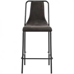 Moloo Chaises Et Tabourets De Bar Chaises Haute Industrielle Micro Vintage Marron Foncé/métal Noir (x2) -Bancs Soldes chaises haute industrielle micro vintage marron fonce metal noir x2 10