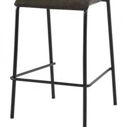 Moloo Chaises Et Tabourets De Bar Chaises Haute Industrielle Micro Vintage Marron Foncé/métal Noir (x2) -Bancs Soldes chaises haute industrielle micro vintage marron fonce metal noir x2 11