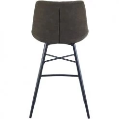 Moloo Chaises Et Tabourets De Bar Chaises Haute Industrielle Micro Vintage Marron Foncé/métal Noir (x2) -Bancs Soldes chaises haute industrielle micro vintage marron fonce metal noir x2 2