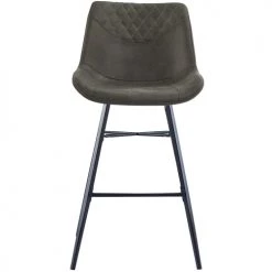Moloo Chaises Et Tabourets De Bar Chaises Haute Industrielle Micro Vintage Marron Foncé/métal Noir (x2) -Bancs Soldes chaises haute industrielle micro vintage marron fonce metal noir x2 4