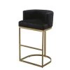 Maisons Du Monde Chaises Et Tabourets De Bar Fauteuil De Bar En Velours Noir Et Métal Coloris Laiton H75 -Bancs Soldes fauteuil de bar en velours noir et metal coloris laiton h75 1000 4 6 198938 1