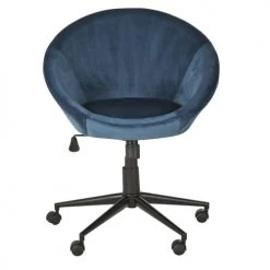 Maisons Du Monde Chaises De Bureau Fauteuil De Bureau à Roulettes En Velours Bleu 7 Maisons Du Monde Chaises De Bureau Fauteuil De Bureau à Roulettes En Velours Bleu -Bancs Soldes fauteuil de bureau a roulettes en velours bleu 1000 9 36 216147 2