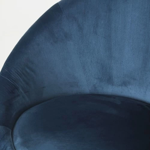 Maisons Du Monde Chaises De Bureau Fauteuil De Bureau à Roulettes En Velours Bleu 5 Maisons Du Monde Chaises De Bureau Fauteuil De Bureau à Roulettes En Velours Bleu – Image 3