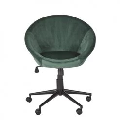 Maisons Du Monde Chaises De Bureau Fauteuil De Bureau à Roulettes En Velours Vert