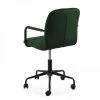 Oviala Chaises De Bureau Fauteuil De Bureau à Roulettes En Velours Vert -Bancs Soldes fauteuil de bureau a roulettes en velours vert
