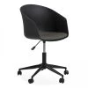 Oviala Chaises De Bureau Fauteuil De Bureau à Roulettes Pivotant Noir -Bancs Soldes fauteuil de bureau a roulettes pivotant noir