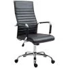Vinsetto Chaises De Bureau Fauteuil De Bureau Direction Piètement Chromé Accoudoirs Tapissés Noir -Bancs Soldes fauteuil de bureau direction pietement chrome accoudoirs tapisses noir