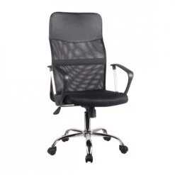 Meubletmoi Chaises De Bureau Fauteuil De Bureau En Mesh Noir Et Métal Chromé Avec Roulettes