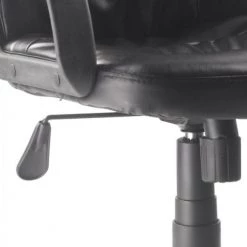 Meubletmoi Chaises De Bureau Fauteuil De Bureau En Simili Noir Inclinable Avec Roulettes -Bancs Soldes fauteuil de bureau en simili noir inclinable avec roulettes 2