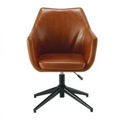 Maisons Du Monde Chaises De Bureau Fauteuil De Bureau En Textile Enduit Marron Vieilli -Bancs Soldes fauteuil de bureau en textile enduit marron vieilli 1000 3 37 165923 11