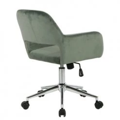 Calicosy Chaises De Bureau Fauteuil De Bureau En Velours Ajustable - Vert -Bancs Soldes fauteuil de bureau en velours ajustable vert 2