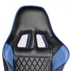Meubletmoi Chaises De Bureau Fauteuil De Bureau Gaming Noir Et Bleu Dossier Inclinable -Bancs Soldes fauteuil de bureau gaming noir et bleu dossier inclinable 1