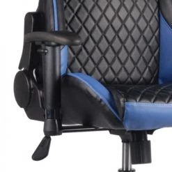 Meubletmoi Chaises De Bureau Fauteuil De Bureau Gaming Noir Et Bleu Dossier Inclinable -Bancs Soldes fauteuil de bureau gaming noir et bleu dossier inclinable 2