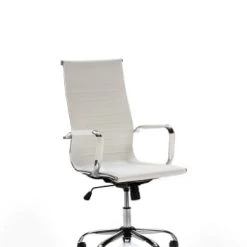 HOMN Chaises De Bureau Fauteuil De Bureau Inclinable Blanc, Cuir Synthétique -Bancs Soldes fauteuil de bureau inclinable blanc cuir synthetique 10