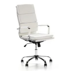 HOMN Chaises De Bureau Fauteuil De Bureau Inclinable Taupe, Cuir Synthétique -Bancs Soldes fauteuil de bureau inclinable blanc cuir synthetique 11
