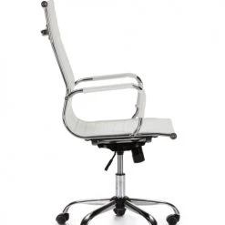 HOMN Chaises De Bureau Fauteuil De Bureau Inclinable Blanc, Cuir Synthétique -Bancs Soldes fauteuil de bureau inclinable blanc cuir synthetique 9