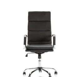 HOMN Chaises De Bureau Fauteuil De Bureau Inclinable Noir, Cuir Synthétique -Bancs Soldes fauteuil de bureau inclinable noir cuir synthetique 2