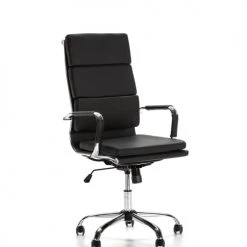 HOMN Chaises De Bureau Fauteuil De Bureau Inclinable Noir, Cuir Synthétique