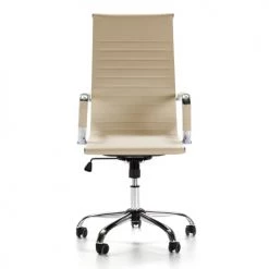 HOMN Chaises De Bureau Fauteuil De Bureau Inclinable Taupe, Cuir Synthétique -Bancs Soldes fauteuil de bureau inclinable taupe cuir synthetique 10
