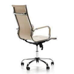 HOMN Chaises De Bureau Fauteuil De Bureau Inclinable Taupe, Cuir Synthétique -Bancs Soldes fauteuil de bureau inclinable taupe cuir synthetique 11