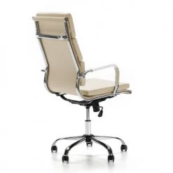 HOMN Chaises De Bureau Fauteuil De Bureau Inclinable Taupe, Cuir Synthétique -Bancs Soldes fauteuil de bureau inclinable taupe cuir synthetique 5