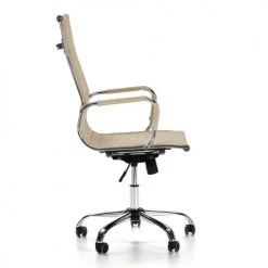 HOMN Chaises De Bureau Fauteuil De Bureau Inclinable Taupe, Cuir Synthétique -Bancs Soldes fauteuil de bureau inclinable taupe cuir synthetique 9