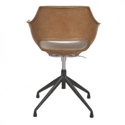 Maisons Du Monde Chaises De Bureau Fauteuil De Bureau Marron Imitation Cuir Vieilli -Bancs Soldes fauteuil de bureau marron imitation cuir vieilli 1000 0 17 219572 3