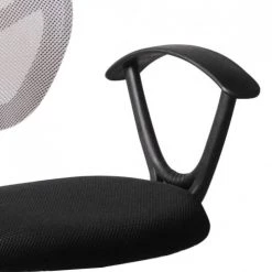 Meubletmoi Chaises De Bureau Fauteuil De Bureau Noir Et Gris Avec Dossier Souple -Bancs Soldes fauteuil de bureau noir et gris avec dossier souple 2