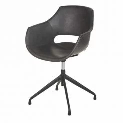Maisons Du Monde Chaises De Bureau Fauteuil De Bureau Noir Imitation Cuir Vieilli