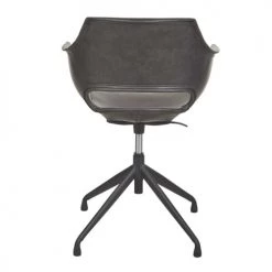 Maisons Du Monde Chaises De Bureau Fauteuil De Bureau Noir Imitation Cuir Vieilli -Bancs Soldes fauteuil de bureau noir imitation cuir vieilli 1000 2 19 219574 3