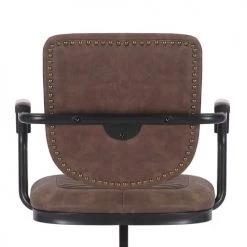 MOYCOR Chaises De Bureau Fauteuil De Bureau Pivotant En Noir Et Simili Cuir Marron -Bancs Soldes fauteuil de bureau pivotant en noir et simili cuir marron 5