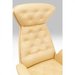 Kare Design Chaises De Bureau Fauteuil De Bureau Pivotant Réglable à Roulettes Beige Et Doré -Bancs Soldes fauteuil de bureau pivotant reglable a roulettes beige et dore 2