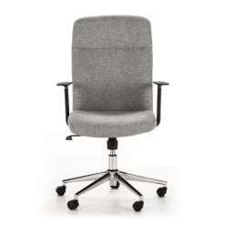 HOMN Chaises De Bureau Fauteuil De Bureau Relevable Et Reclinable, Tissu Gris Clair -Bancs Soldes fauteuil de bureau relevable et reclinable tissu gris clair 2