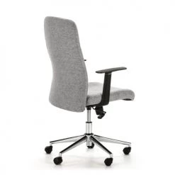 HOMN Chaises De Bureau Fauteuil De Bureau Relevable Et Reclinable, Tissu Gris Clair -Bancs Soldes fauteuil de bureau relevable et reclinable tissu gris clair 3