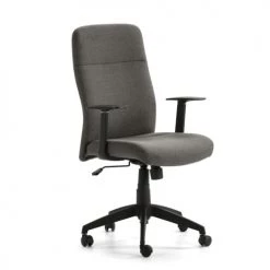 HOMN Chaises De Bureau Fauteuil De Bureau Relevable Et Reclinable, Tissu Gris Foncé