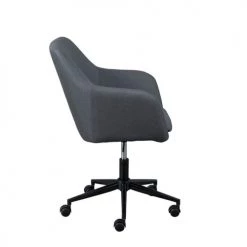 Altobuy Chaises De Bureau Fauteuil De Bureau Sur Roulettes Tissu Gris -Bancs Soldes fauteuil de bureau sur roulettes tissu gris 2