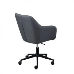 Altobuy Chaises De Bureau Fauteuil De Bureau Sur Roulettes Tissu Gris -Bancs Soldes fauteuil de bureau sur roulettes tissu gris 4