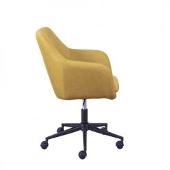Altobuy Chaises De Bureau Fauteuil De Bureau Sur Roulettes Tissu Orange -Bancs Soldes fauteuil de bureau sur roulettes tissu orange 2