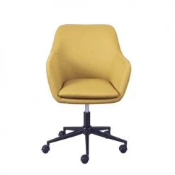 Altobuy Chaises De Bureau Fauteuil De Bureau Sur Roulettes Tissu Orange -Bancs Soldes fauteuil de bureau sur roulettes tissu orange 3