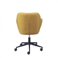 Altobuy Chaises De Bureau Fauteuil De Bureau Sur Roulettes Tissu Orange -Bancs Soldes fauteuil de bureau sur roulettes tissu orange 5