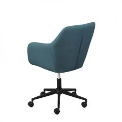 Altobuy Chaises De Bureau Fauteuil De Bureau Sur Roulettes Tissu Turquoise -Bancs Soldes fauteuil de bureau sur roulettes tissu turquoise 5