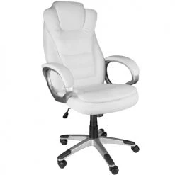 Tectake Chaises De Bureau Fauteuil De Direction Zulu Blanc