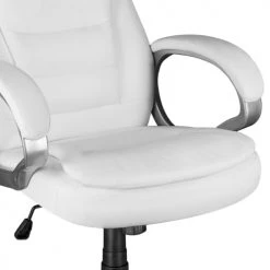 Tectake Chaises De Bureau Fauteuil De Direction Zulu Blanc -Bancs Soldes fauteuil de direction zulu blanc 3